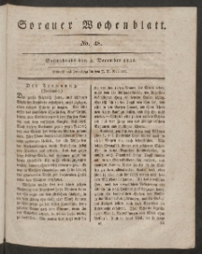 Sorauer Wochenblatt, No. 48. (3. December 1831)