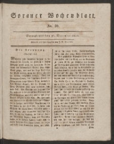 Sorauer Wochenblatt, No. 50. (17. December 1831)
