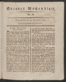 Sorauer Wochenblatt, No. 51. (24. December 1831)