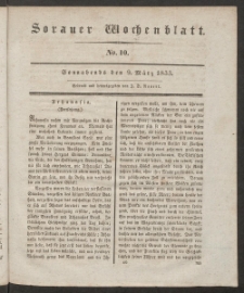 Sorauer Wochenblatt, No. 10. (9. März 1833)