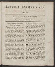 Sorauer Wochenblatt, No. 21. (25. Mai 1833)