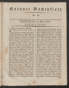 Sorauer Wochenblatt, No. 28. (10. Juli 1824)