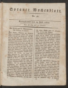 Sorauer Wochenblatt, No. 30. (24. Juli 1824)