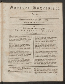 Sorauer Wochenblatt, No. 31. (31. Juli 1824)