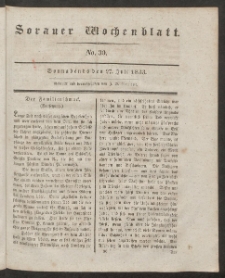 Sorauer Wochenblatt, No. 30. (27. Juli 1833)