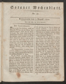Sorauer Wochenblatt, No. 32. (7. August 1824)