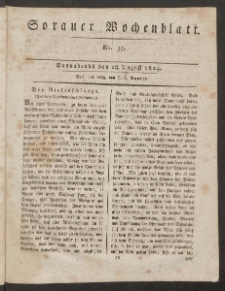 Sorauer Wochenblatt, No. 35. (28. August 1824)
