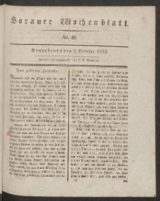 Sorauer Wochenblatt, No. 40. (5. October 1833)