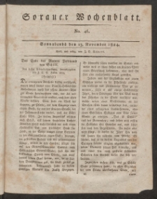 Sorauer Wochenblatt, No. 46. (13. November 1824)