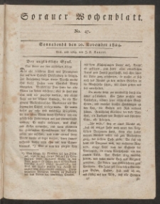 Sorauer Wochenblatt, No. 47. (20. November 1824)