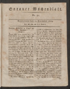 Sorauer Wochenblatt, No. 50. (11. December 1824)