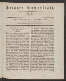 Sorauer Wochenblatt, No. 49. (7. December 1833)
