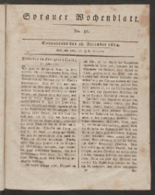 Sorauer Wochenblatt, No. 51. (18. December 1824)