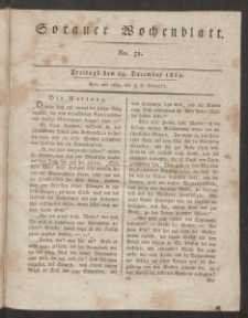 Sorauer Wochenblatt, No. 52. (24. December 1824)