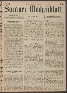 Sorauer Wochenblatt, No. 144. (7. December 1875)