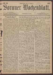 Sorauer Wochenblatt, No. 146. (11. December 1875)