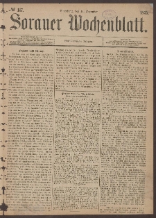 Sorauer Wochenblatt, No. 147. (14. December 1875)