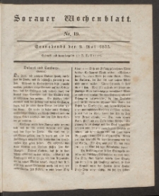 Sorauer Wochenblatt, No. 19. (9. Mai 1835)