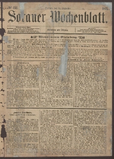 Sorauer Wochenblatt, No. 152. (24. December 1875)
