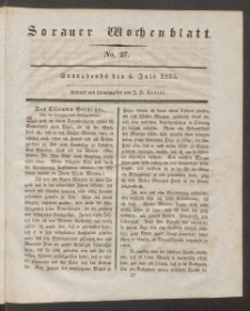 Sorauer Wochenblatt, No. 27. (4. Juli 1835)