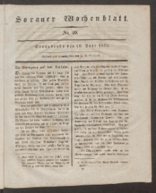 Sorauer Wochenblatt, No. 29. (18. Juli 1835)