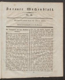 Sorauer Wochenblatt, No. 30. (25. Juli 1835)