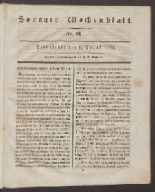 Sorauer Wochenblatt, No. 32. (8. August 1835)