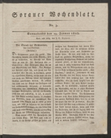 Sorauer Wochenblatt, No. 3. (19. Januar 1828)