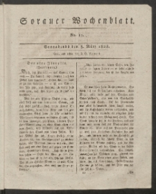 Sorauer Wochenblatt, No. 10. (8. März 1828)