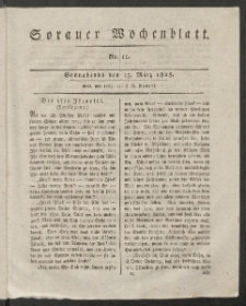 Sorauer Wochenblatt, No. 11. (15. März 1828)