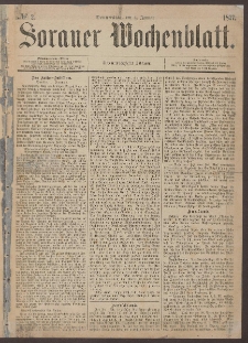 Sorauer Wochenblatt, No. 2. (4. Januar 1877)