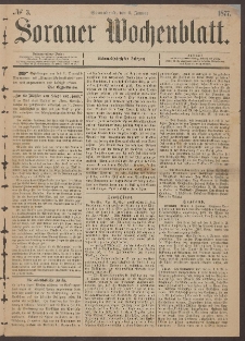 Sorauer Wochenblatt, No. 3. (6. Januar 1877)