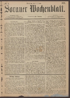 Sorauer Wochenblatt, No. 4. (9. Januar 1877)