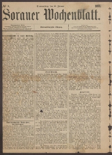 Sorauer Wochenblatt, No. 8. (18. Januar 1877)