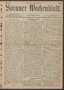 Sorauer Wochenblatt, No. 12. (27. Januar 1877)