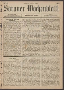 Sorauer Wochenblatt, No. 13. (30. Januar 1877)