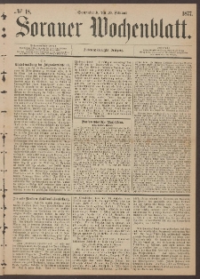 Sorauer Wochenblatt, No. 18. (10. Februar 1877)