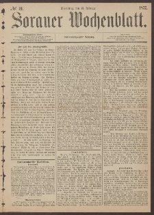 Sorauer Wochenblatt, No. 19. (13. Februar 1877)