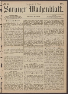 Sorauer Wochenblatt, No. 25. (27. Februar 1877)