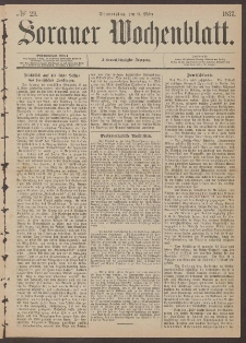 Sorauer Wochenblatt, No. 29. (8. M&auml;rz 1877)