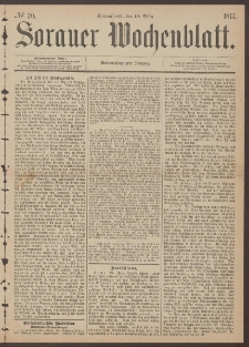 Sorauer Wochenblatt, No. 30. (10. M&auml;rz 1877)