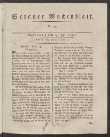 Sorauer Wochenblatt, No. 29. (19. Juli 1828)