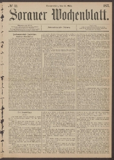 Sorauer Wochenblatt, No. 32. (15. M&auml;rz 1877)