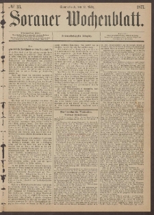 Sorauer Wochenblatt, No. 33. (17. M&auml;rz 1877)