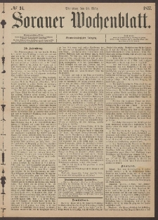 Sorauer Wochenblatt, No. 34. (20. M&auml;rz 1877)