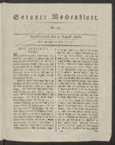 Sorauer Wochenblatt, No. 32. (9. August 1828)