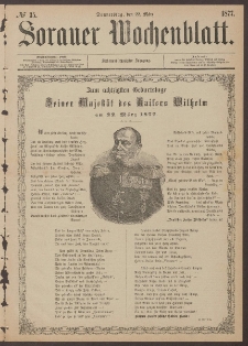 Sorauer Wochenblatt, No. 35. (22. M&auml;rz 1877)
