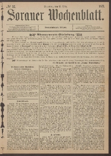 Sorauer Wochenblatt, No. 37. (27. M&auml;rz 1877)