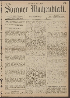 Sorauer Wochenblatt, No. 40. (5. April 1877)