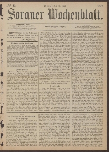 Sorauer Wochenblatt, No. 42. (10. April 1877)